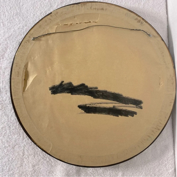 Vintage Hummel Completed Oval Framed Embroidery Art - Picture 2 of 10